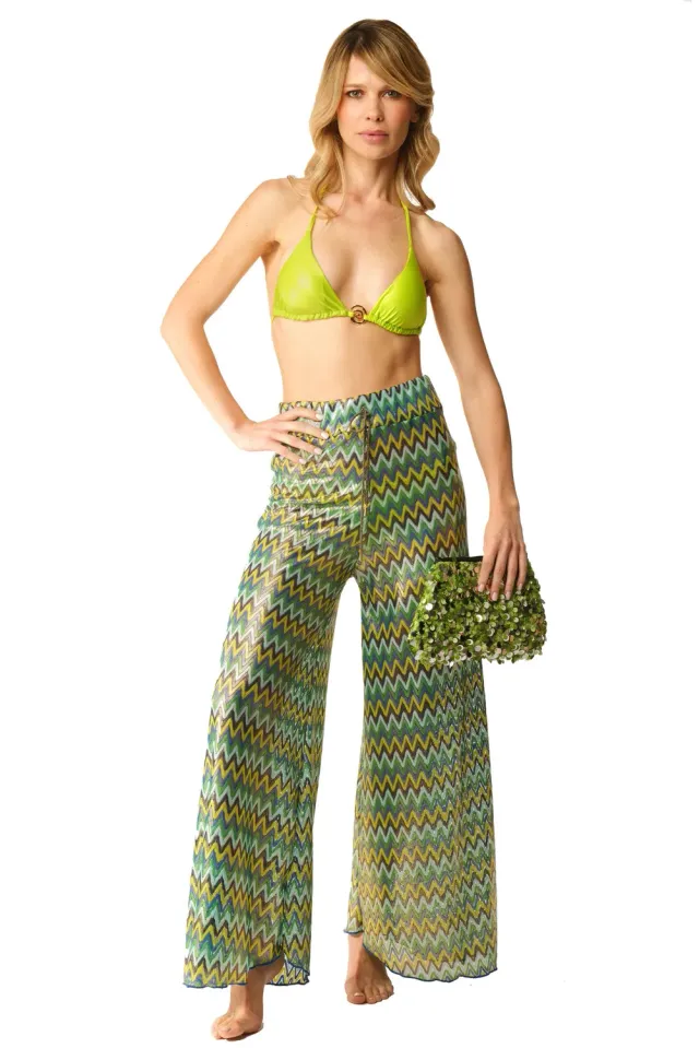 ACQUADICOCCO Miss Green široké kalhoty volný střih