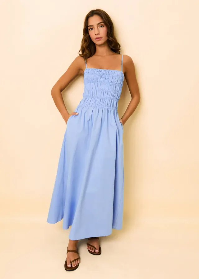 Solid & Striped Delta midi šaty poplin