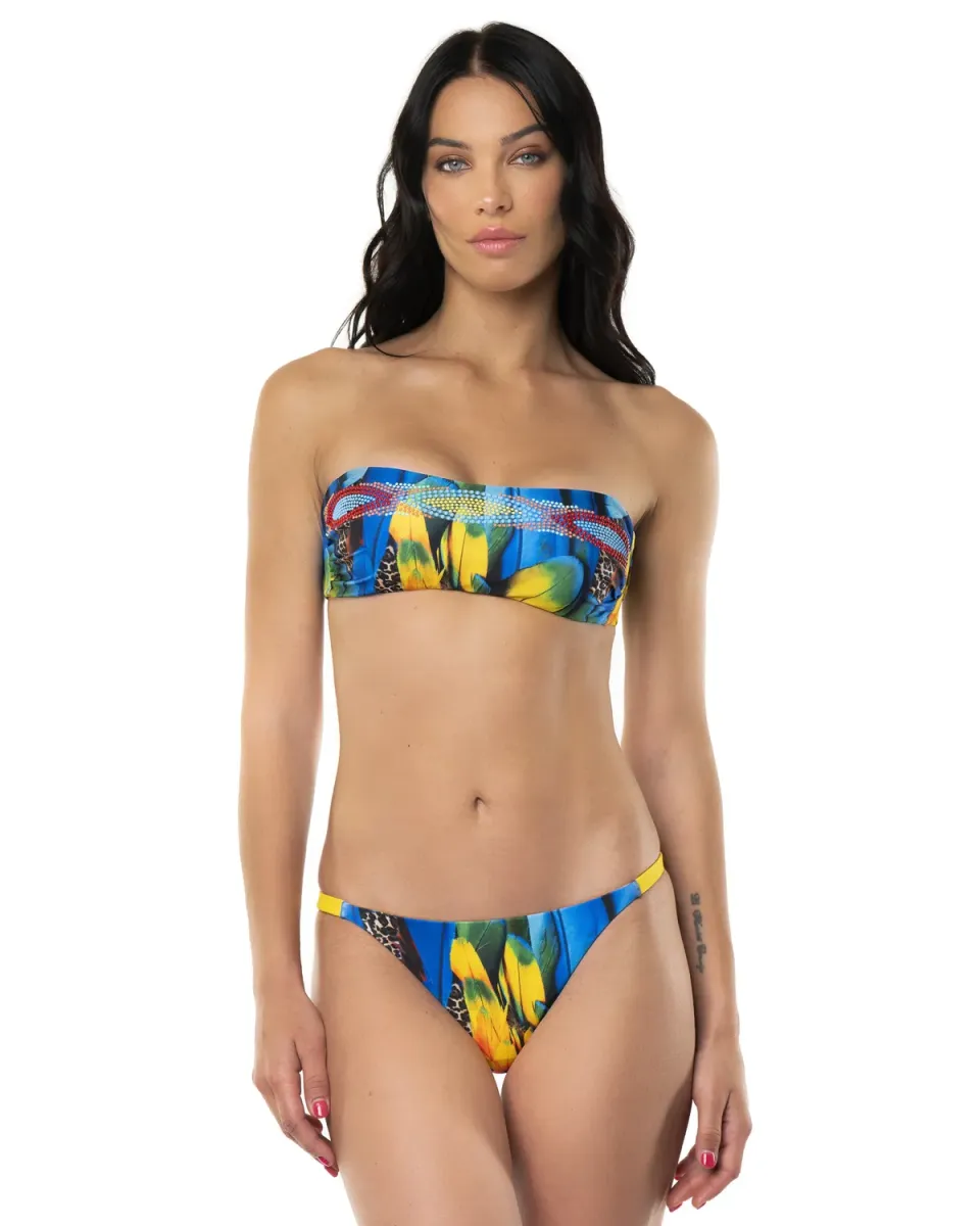 ACQUADICOCCO Bikini Fascia Corallini Piume bandeau bikini