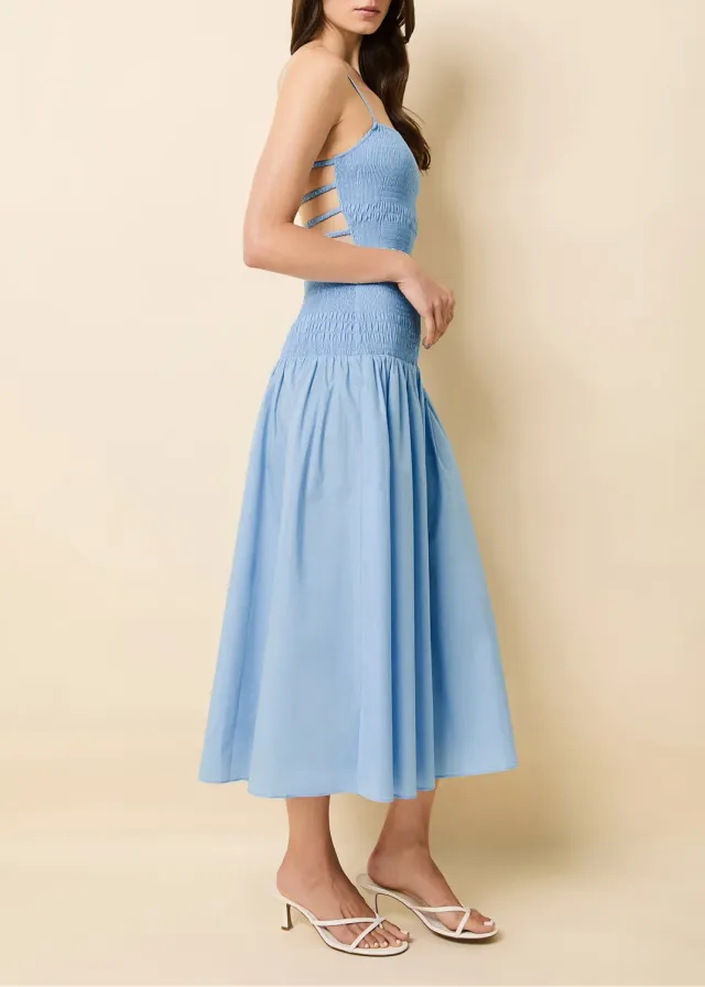 Solid & Striped Vida midi šaty smockové