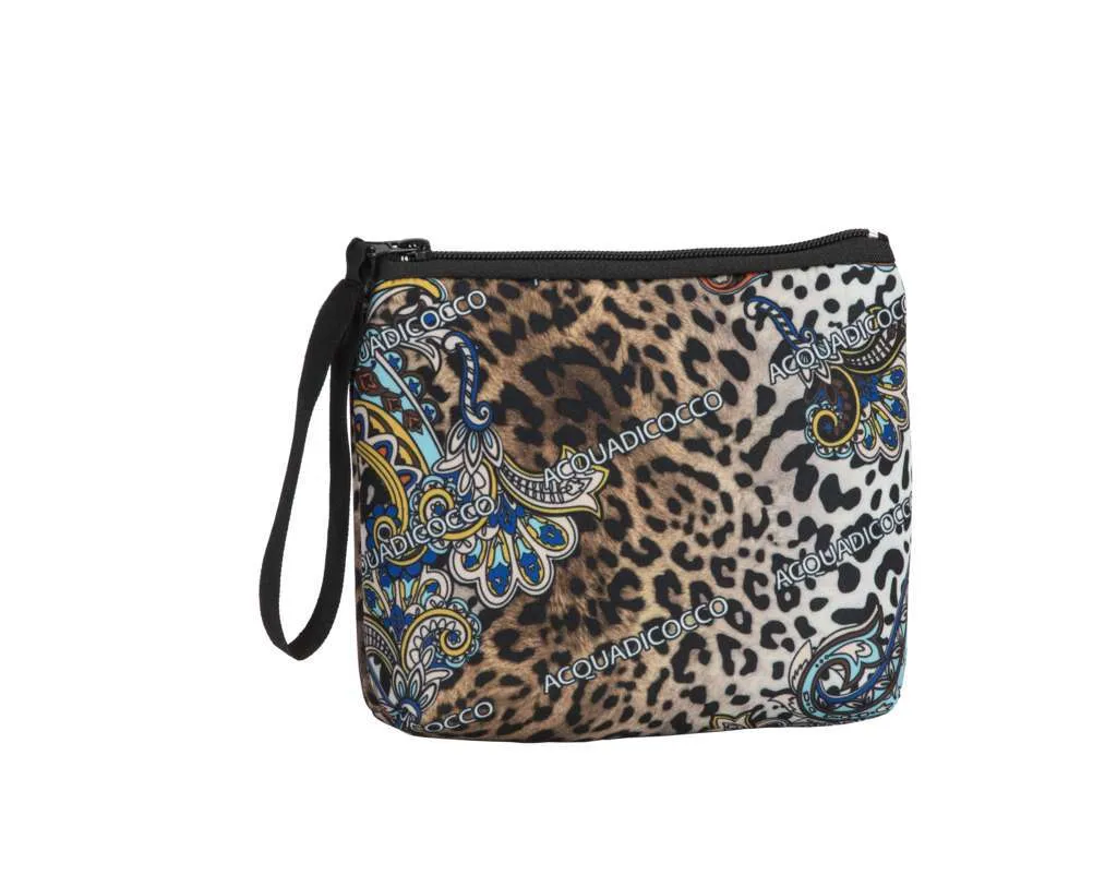 ACQUADICOCCO Animalier kimono z krepoviny s pouzdrem