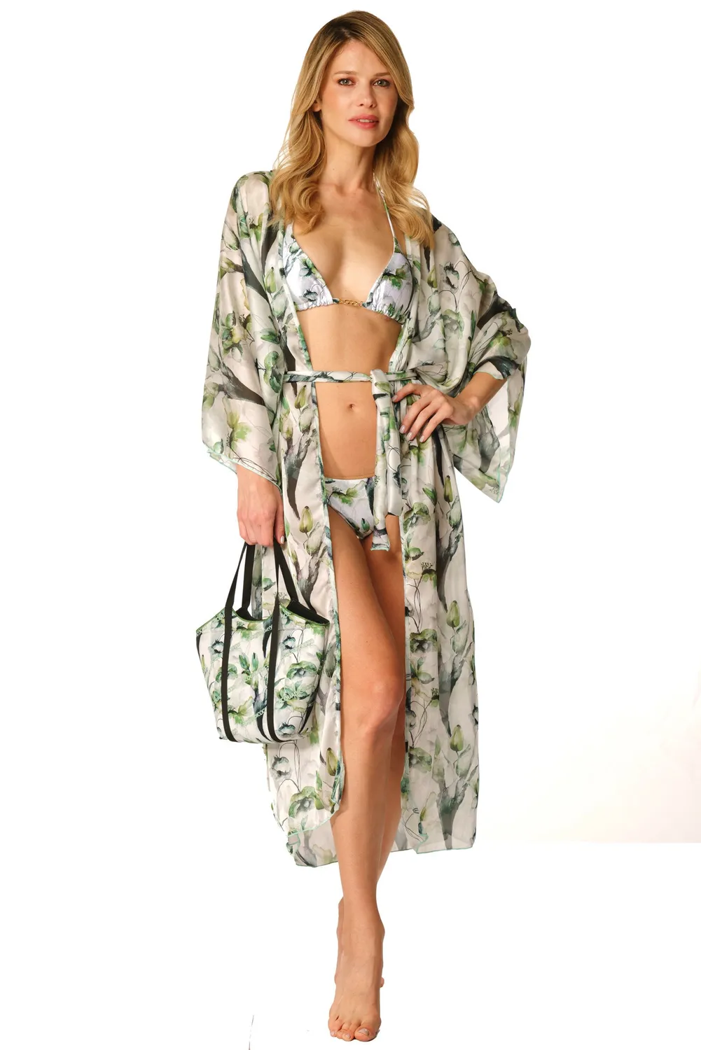 ACQUADICOCCO White Garden plážové kimono