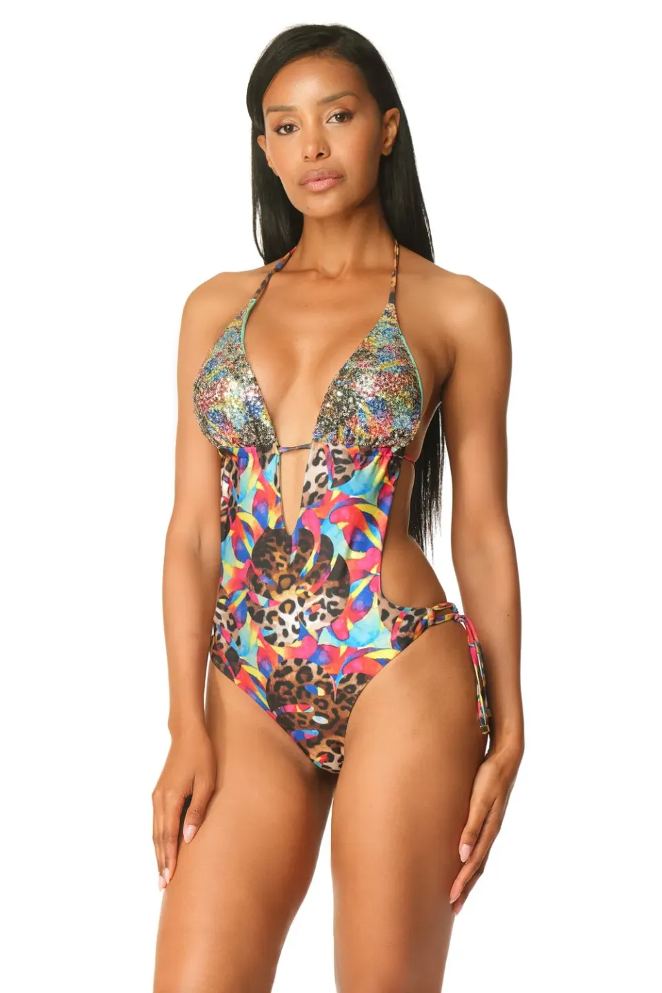 ACQUADICOCCO Trikini Animalier Color Chic plavky