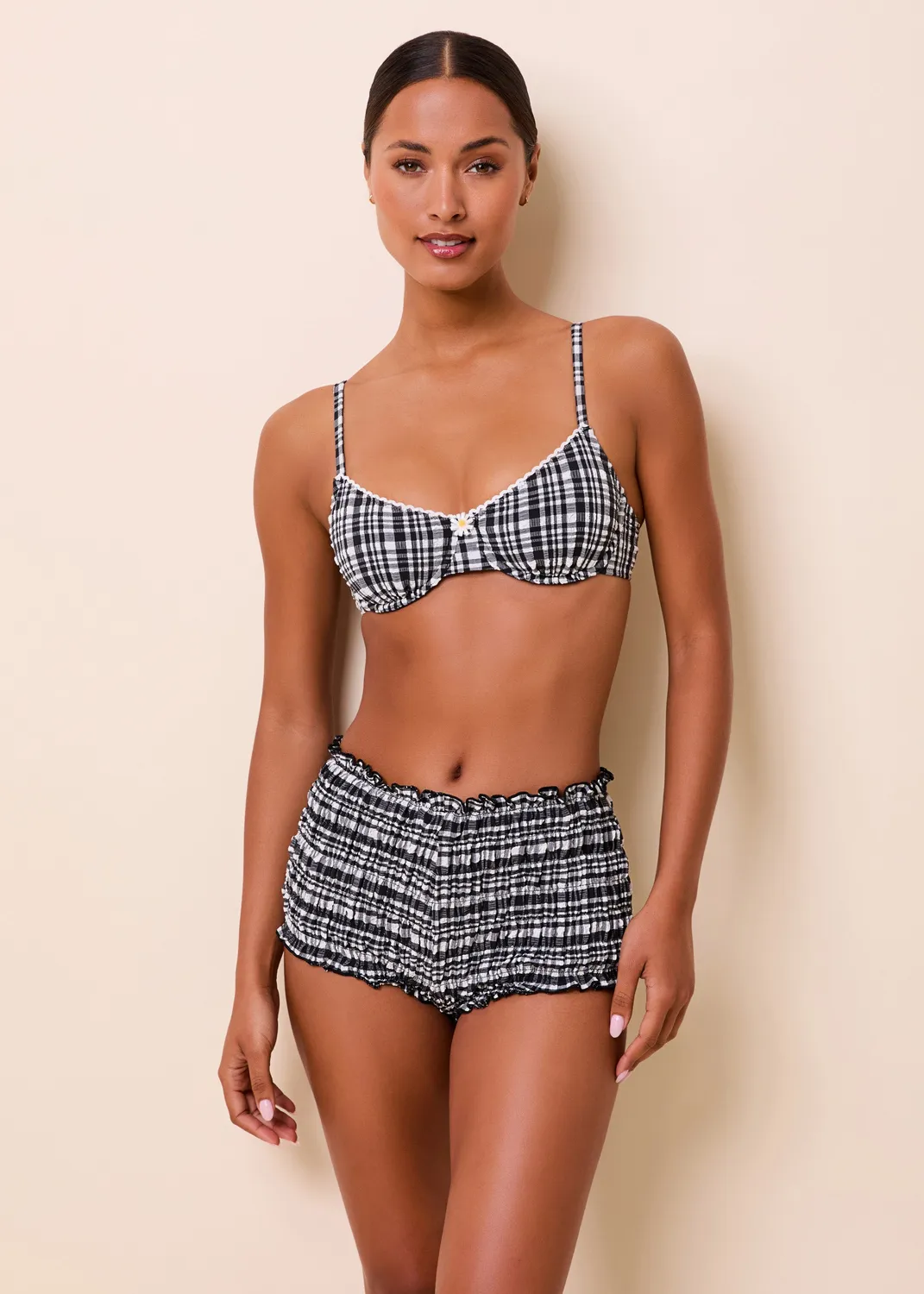 Solid & Striped Mimi plážové šortky s řasením