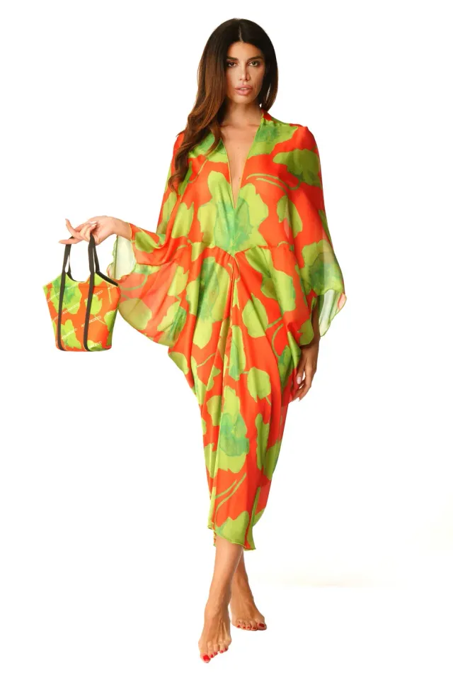 ACQUADICOCCO Japan kaftan plážový přehoz lehký