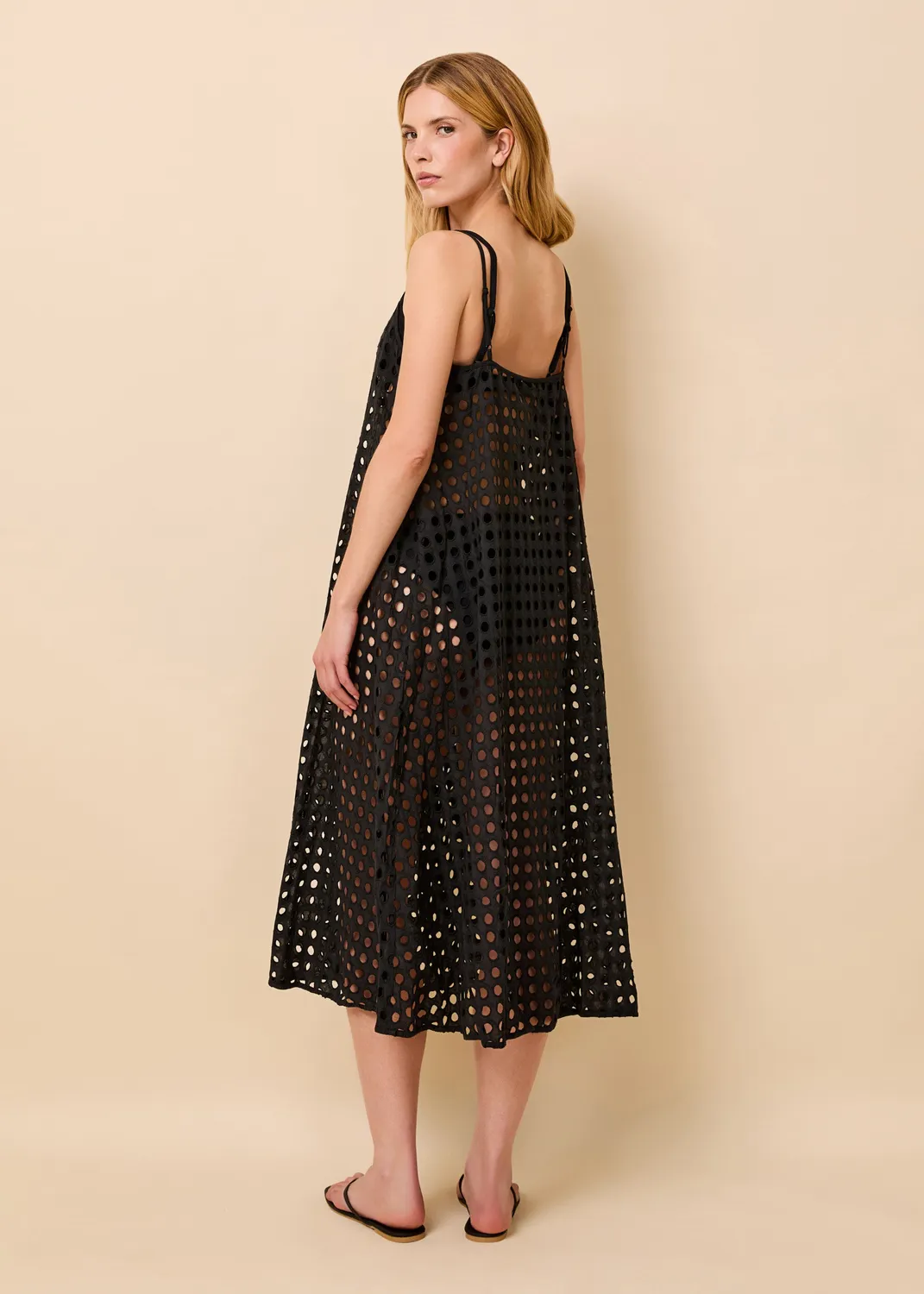 Solid & Striped Annika Eyelet midi šaty