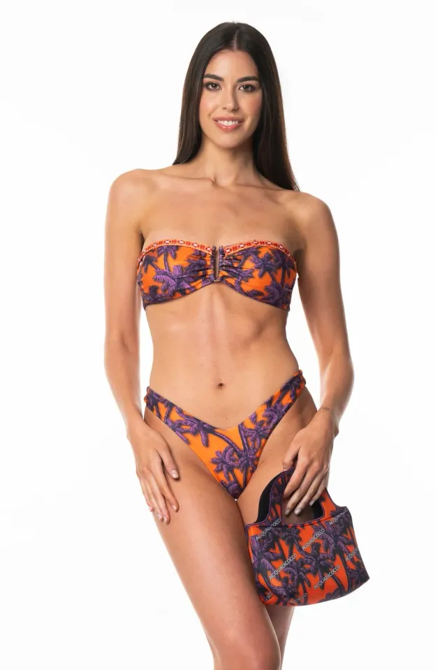 ACQUADICOCCO Palm & Sun bandeau bikiny bez ramínek