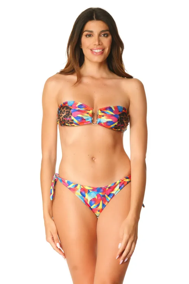 ACQUADICOCCO Bikini fascia ferretto oro Animalier Color Chic