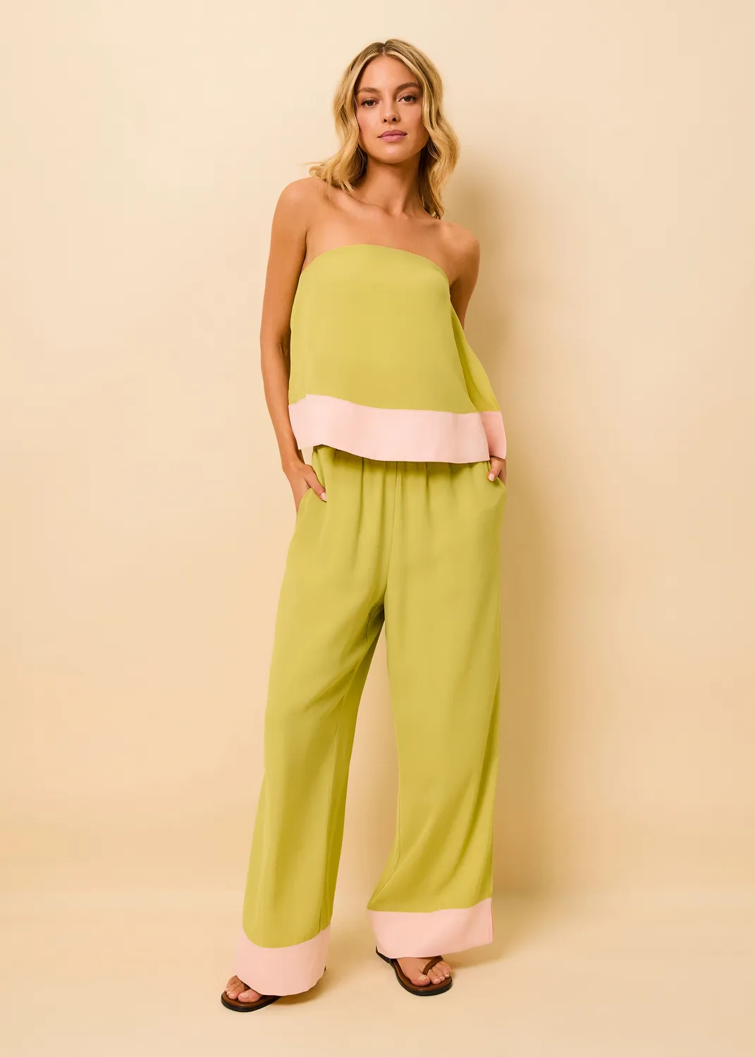 Solid & Striped Antonia Pant Luxe Drape kalhoty rozparky