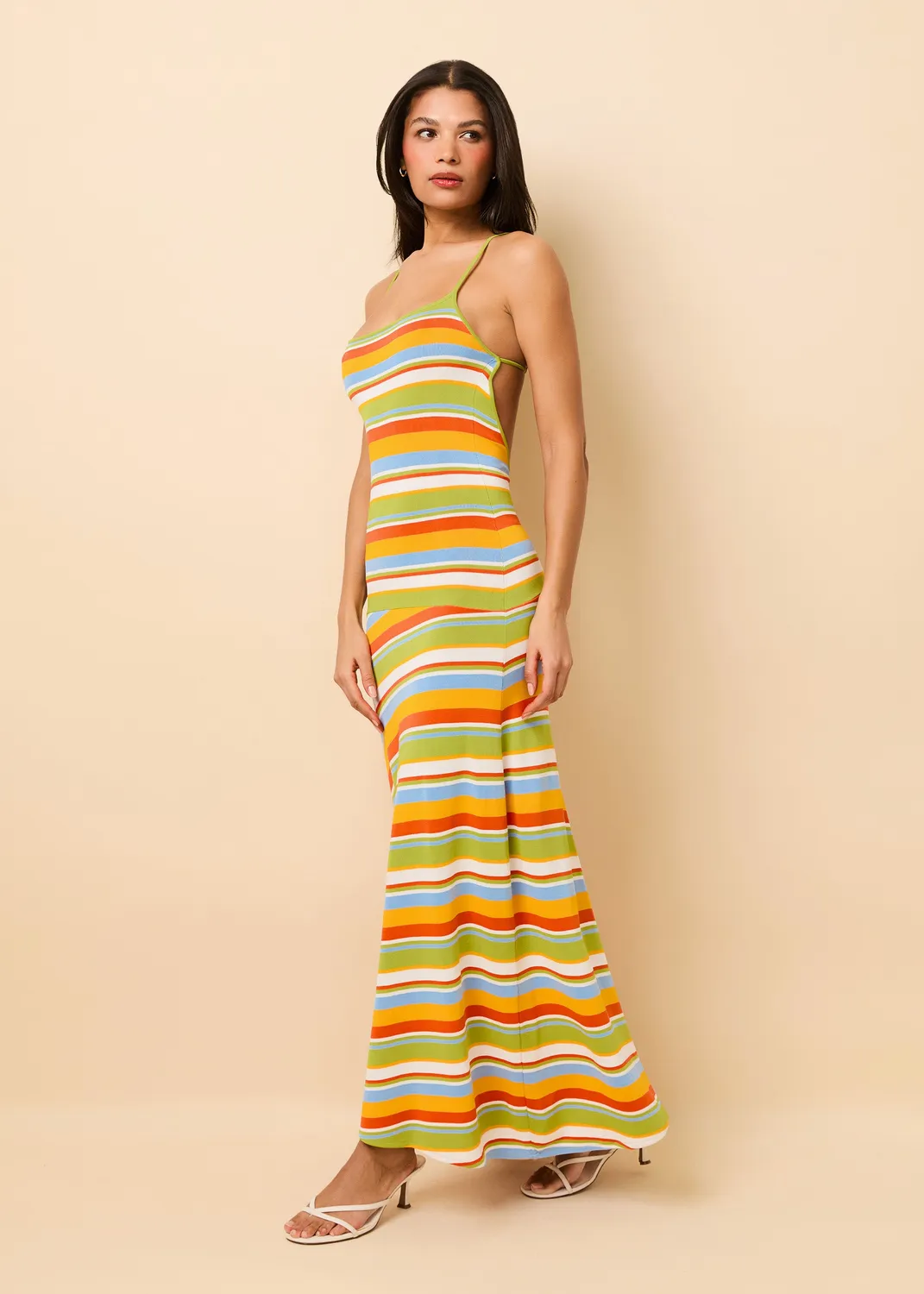 Solid & Striped Lottie Maxi Dress pruhované šaty