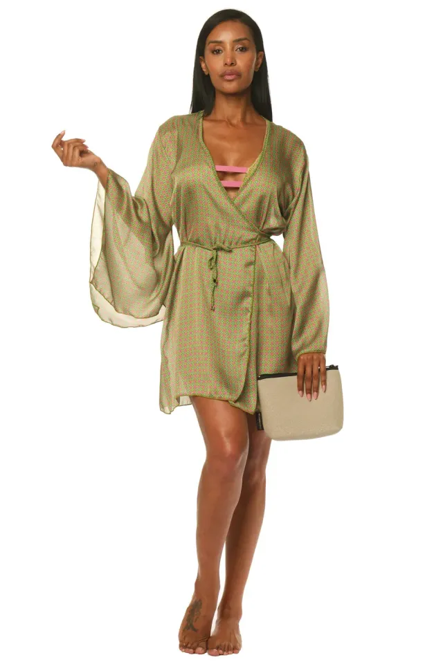 Acquadicocco Milano Lurex krátké kimono