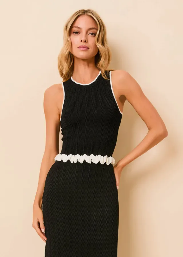 Solid & Striped Wavy Rib Diana top