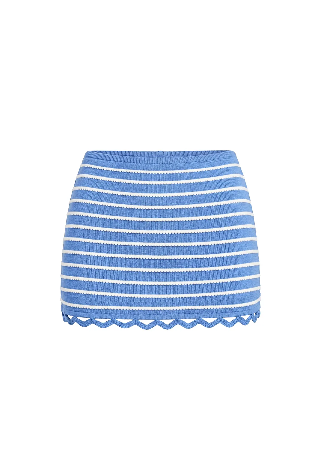 Solid & Striped Celeste pletená mini sukně
