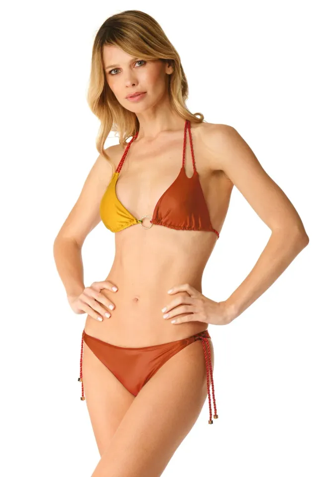 ACQUADICOCCO Triangolo Anello Strass bicolor bikiny