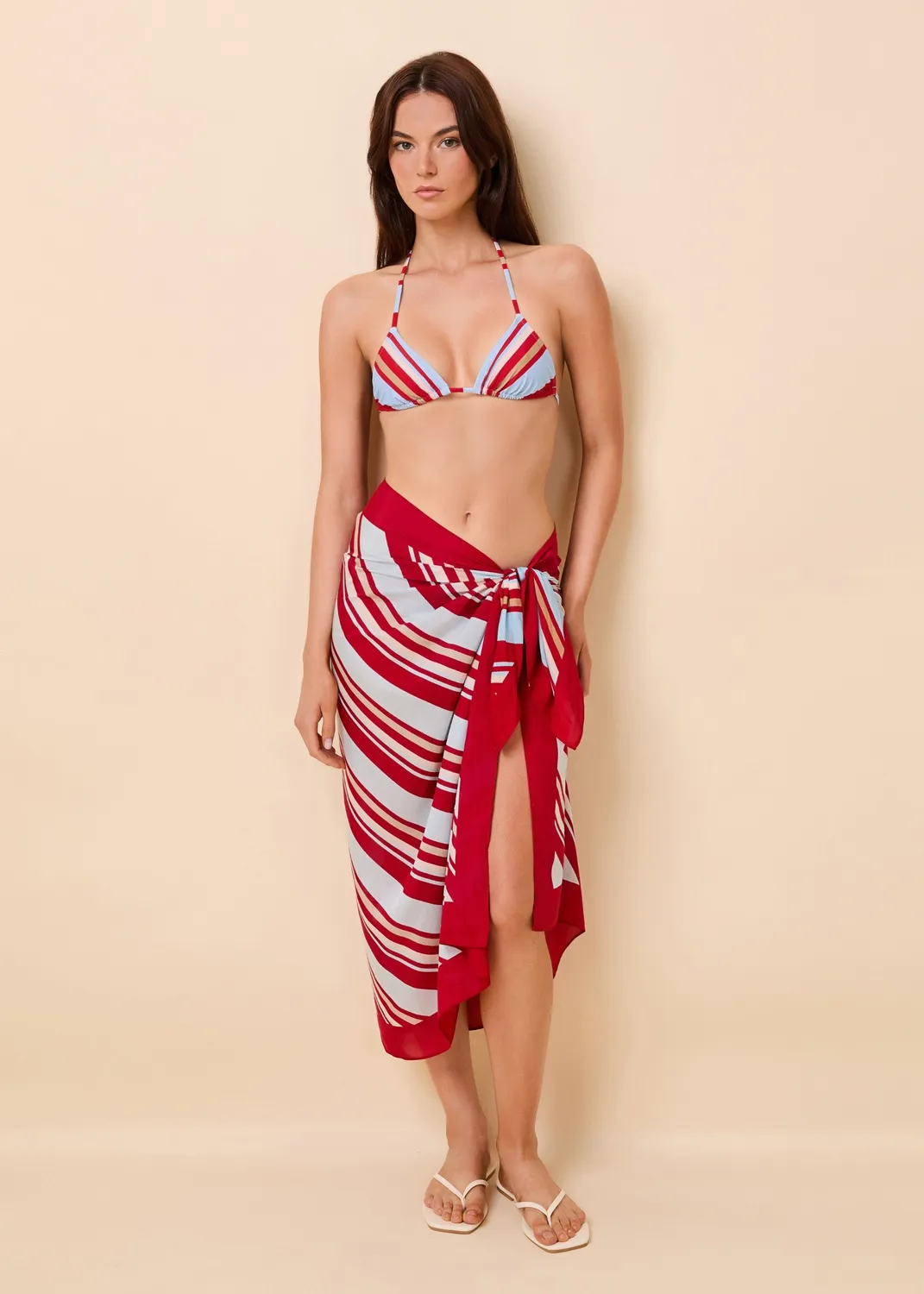 Solid & Striped Silk Blend pareo lehké