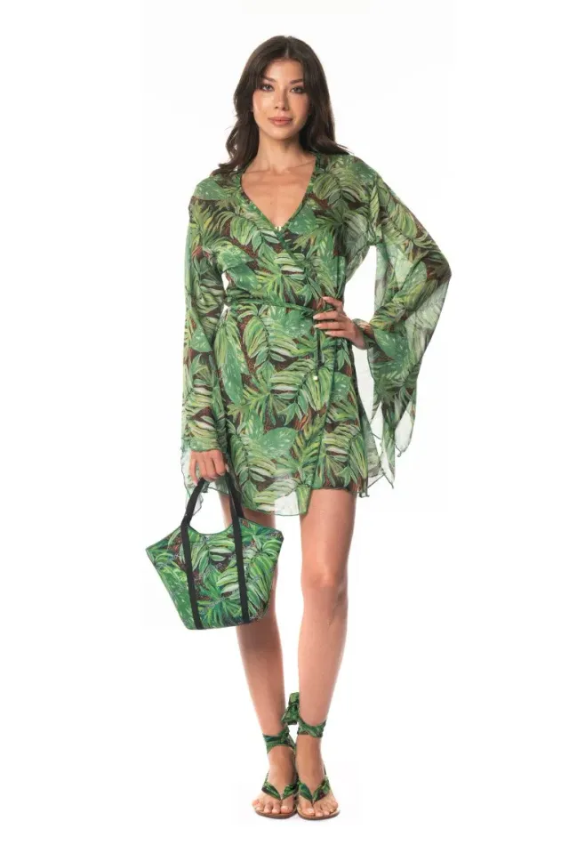 ACQUADICOCCO Kimono Foglia Zebra