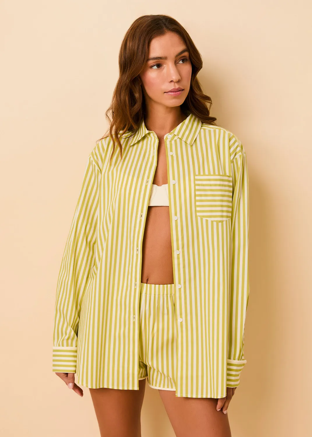 Solid & Striped Avril Button Down košile pruh perleť knoflíky