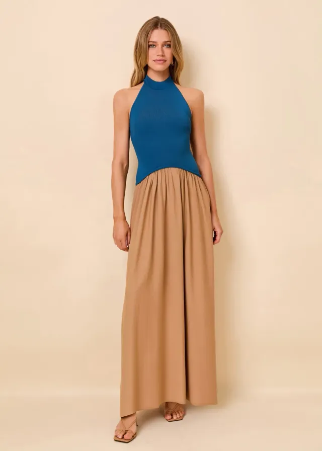 Solid & Striped Soglio Halter pletené maxi šaty