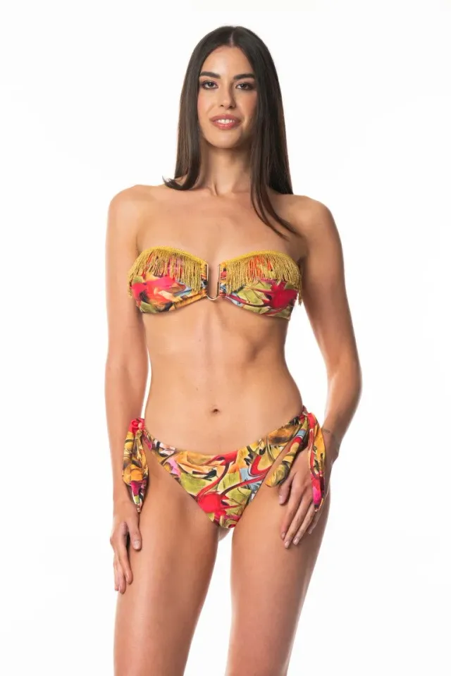 ACQUADICOCCO Oro Latin Brazil bandeau bikiny s kosticí