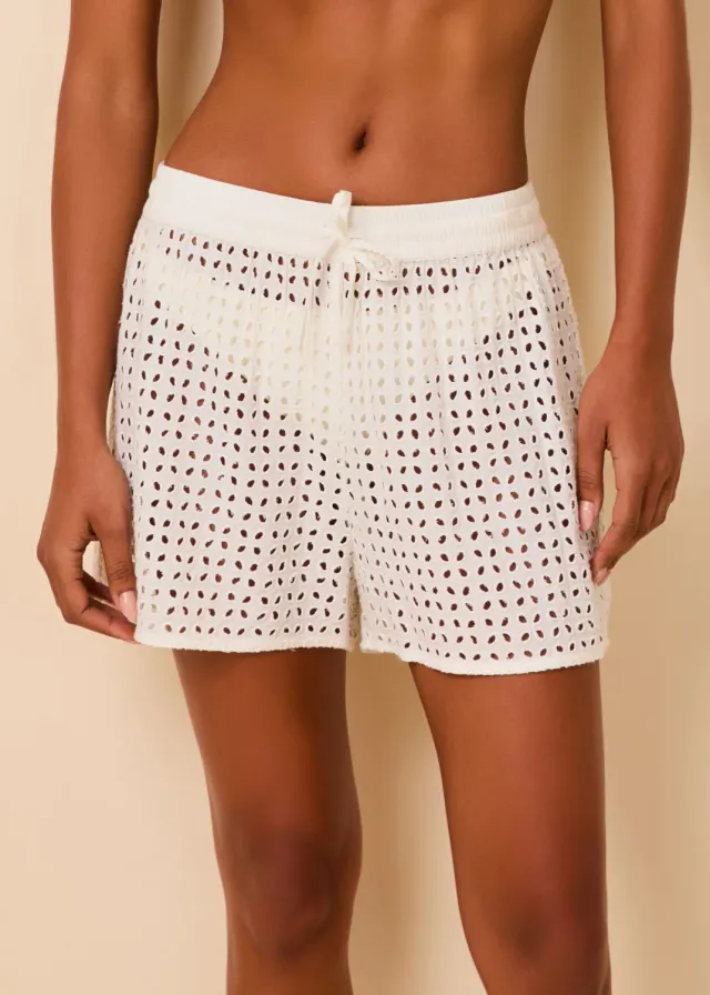 Solid & Striped Leaf Eyelet Charlie šortky