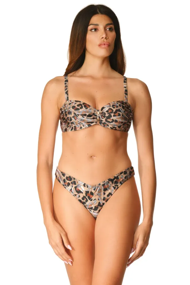 ACQUADICOCCO Animalier Chic Push-Up bikiny bandeau
