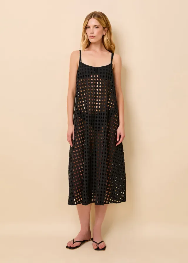 Solid & Striped Annika Eyelet midi šaty